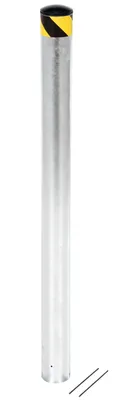 Vestil Galvanized Steel Pour In Place Bollard 48 In. x 4-1/2 In. Gray