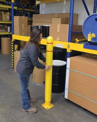 Vestil BPC-7L bollard post cover shown from an alternate angle
