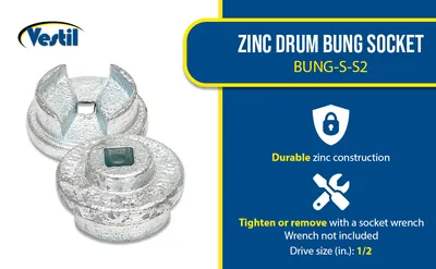 Vestil BUNG-S-S2 drum bung socket feature highlights