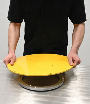 Vestil CA-5-12 aluminum mini carousel shown from an alternate angle