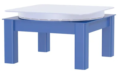 Vestil CA-BASE-24-12 steel manual carousel shown from an alternate angle