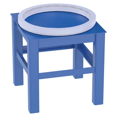 Vestil CA-BASE-24-24 steel manual carousel shown from an alternate angle