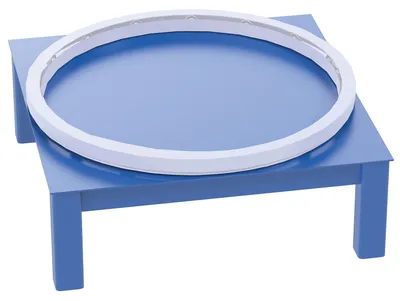 Vestil CA-BASE-36-12 steel manual carousel shown from an alternate angle