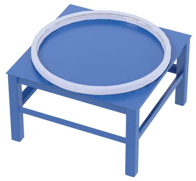 Vestil CA-BASE-40-24 steel manual carousel shown from an alternate angle