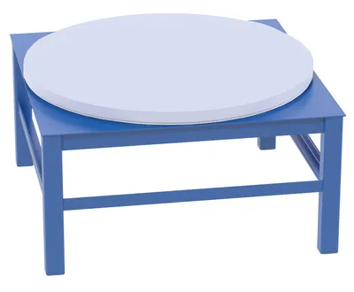 Vestil CA-BASE-48-24 steel manual carousel shown from an alternate angle