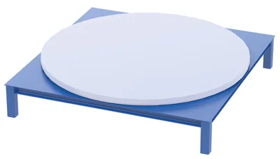 Vestil CA-BASE-72-12 steel manual carousel shown from an alternate angle
