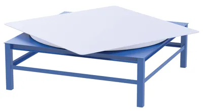 Vestil CA-BASE-72-24 steel manual carousel shown from an alternate angle