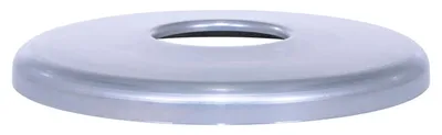Vestil CAN-BH-558-GALV galvanized steel drum cover shown from an alternate angle