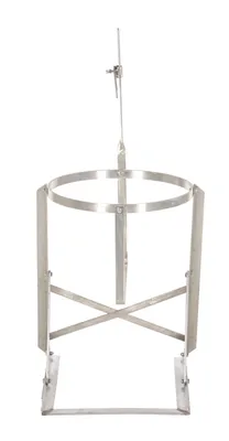 Vestil CAN-S manual pail tipper shown from an alternate angle