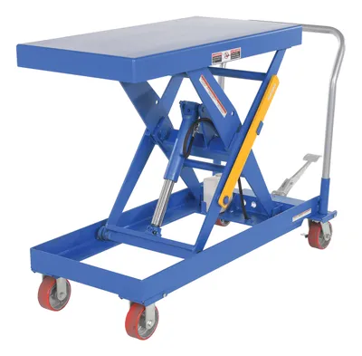 Vestil CART-1000-2040-FP hydraulic elevating cart shown from an alternate angle
