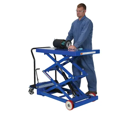 Vestil CART-1000-D-FR premium scissor lift cart shown from an alternate angle