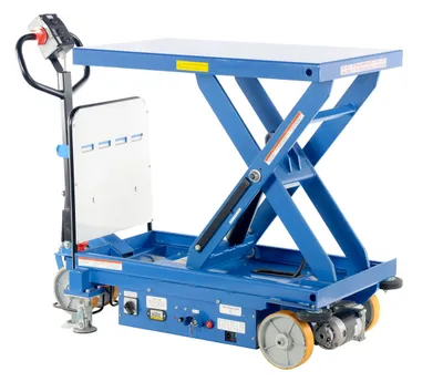 Vestil CART-1000-DC-CTD powered drive and powered lift hydraulic scissor cart
