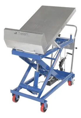 Vestil CART-1000-LT lift & tilt carts with sequence select shown from an alternate angle