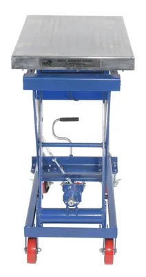 Vestil CART-1000-SCL scissor carts with built-in scale shown from an alternate angle