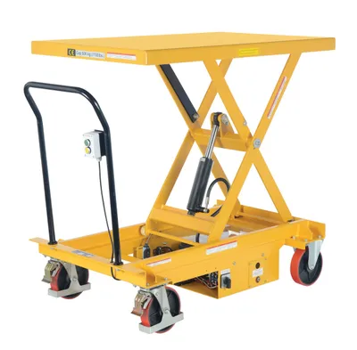 Vestil CART-1000-WD-DC dc powered hydraulic elevating cart shown from an alternate angle