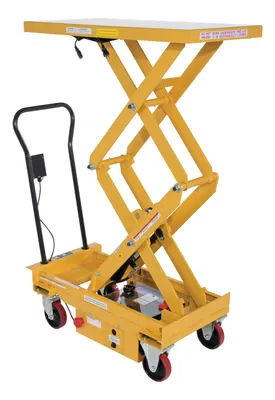 Vestil CART-1000D-DC dc powered hydraulic elevating cart shown from an alternate angle