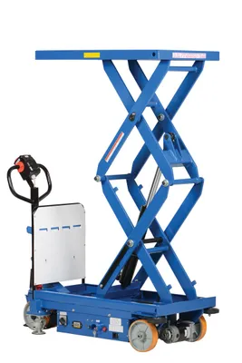 Vestil CART-1500D-DC-CTD powered drive and powered lift hydraulic scissor cart