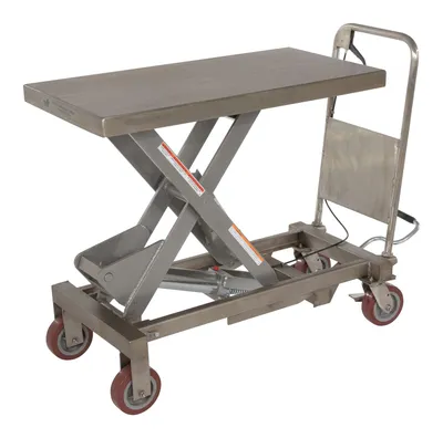 Vestil CART-1750-PSS partially stainless steel hydraulic elevating cart
