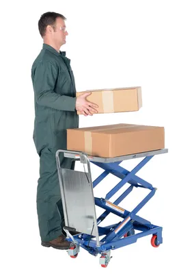 Vestil CART-200-D hydraulic elevating cart shown from an alternate angle