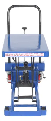 Vestil CART-200-LP-AS low profile scissor cart w auto-shift shown from an alternate angle