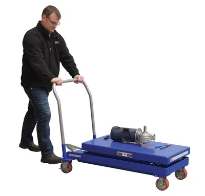 Vestil CART-2000-2040-FP hydraulic elevating cart shown from an alternate angle