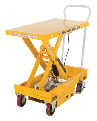 Vestil CART-2000-DC-C dc powered hydraulic elevating cart shown from an alternate angle