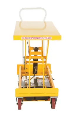 Vestil CART-2000-DC-C dc powered hydraulic elevating cart shown from an alternate angle