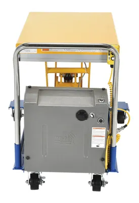 Vestil CART-23-10-DC dc powered and manual scissor cart shown from an alternate angle