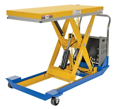 Vestil CART-24-10-DC dc powered and manual scissor cart shown from an alternate angle