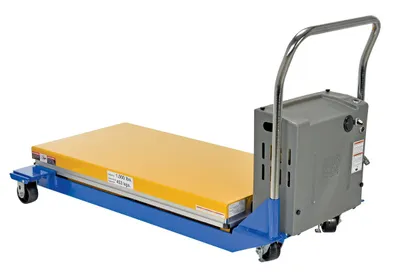 Vestil CART-24-10-DC dc powered and manual scissor cart shown from an alternate angle