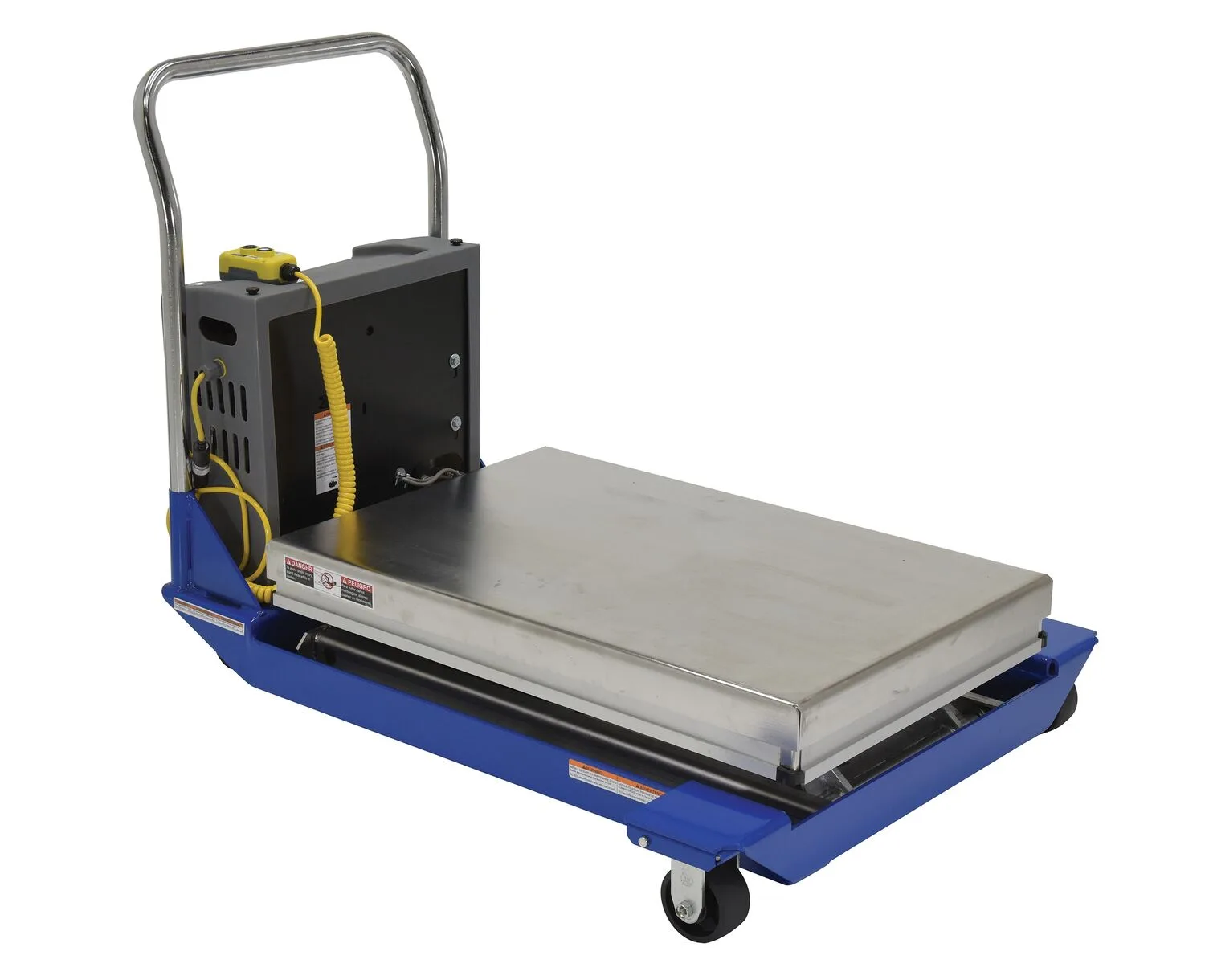 Vestil CART-24-10-DC-PSS dc powered and manual scissor cart