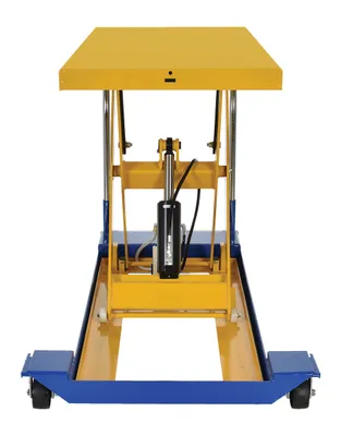 Vestil CART-24-10-M dc powered and manual scissor cart shown from an alternate angle