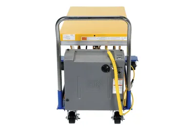 Vestil CART-24-15-DC dc powered and manual scissor cart shown from an alternate angle