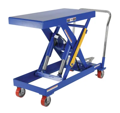 Vestil CART-2500-2040-FP hydraulic elevating cart shown from an alternate angle