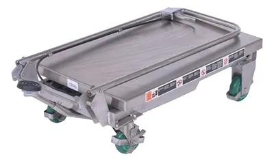 Vestil CART-300-SS3 stainless steel scissor cart shown from an alternate angle