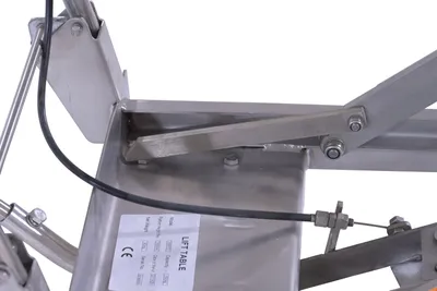 Vestil CART-300-SS3 stainless steel scissor cart shown from an alternate angle