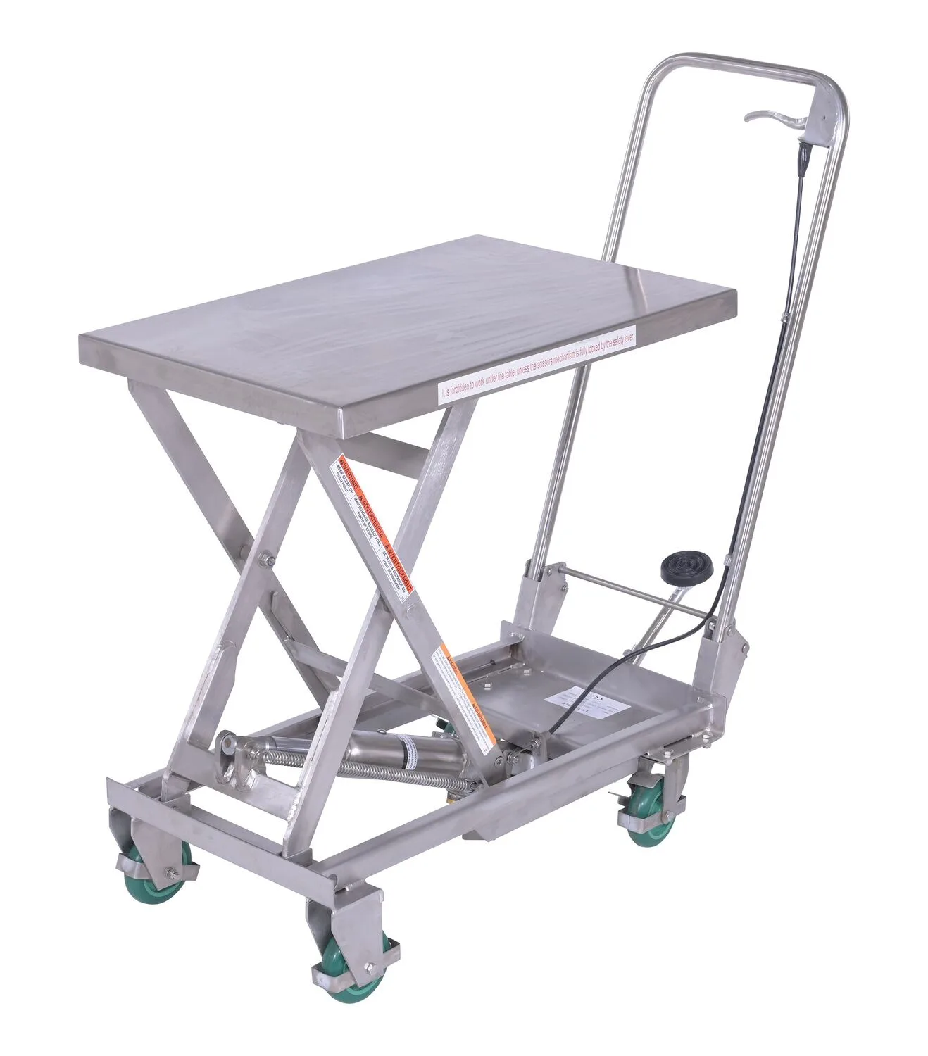 Vestil CART-300-SS3 stainless steel scissor cart