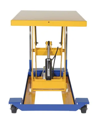 Vestil CART-32-10-M dc powered and manual scissor cart shown from an alternate angle