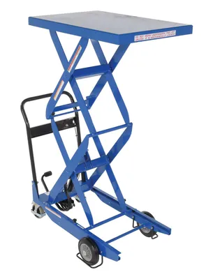 Vestil CART-400-D-HR premium scissor lift cart shown from an alternate angle