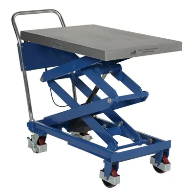 Vestil CART-400-D-LA linear actuated elevating cart shown from an alternate angle