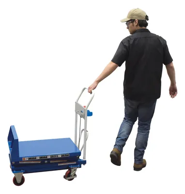 Vestil CART-400-LT lift & tilt carts with sequence select shown from an alternate angle