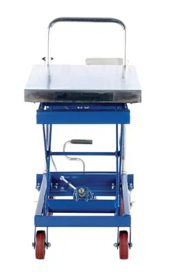 Vestil CART-500-SCL scissor carts with built-in scale shown from an alternate angle