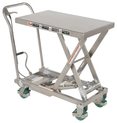 Vestil CART-500-SS3 stainless steel scissor cart
