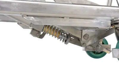 Vestil CART-500-SS3 stainless steel scissor cart shown from an alternate angle