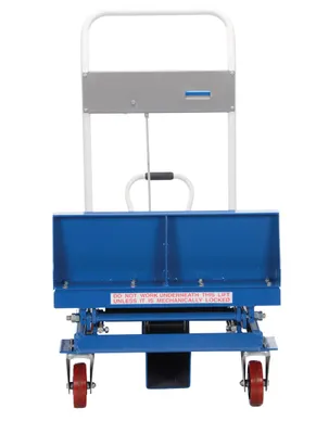 Vestil CART-600-LT lift & tilt carts with sequence select shown from an alternate angle