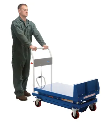 Vestil CART-600-LT lift & tilt carts with sequence select shown from an alternate angle