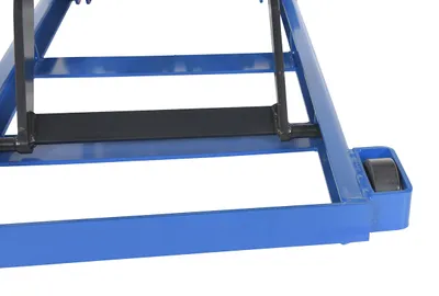 Vestil CART-900-LP-AS low profile scissor cart w auto-shift shown from an alternate angle