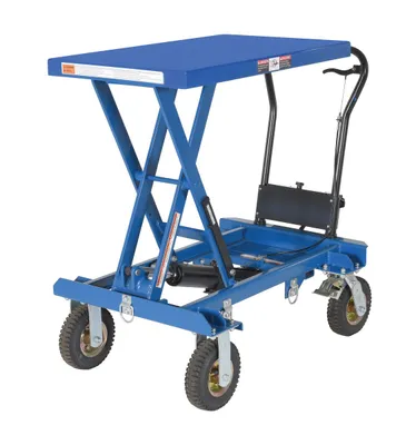 Vestil CART-PN-600 pneumatic tire elevating cart shown from an alternate angle
