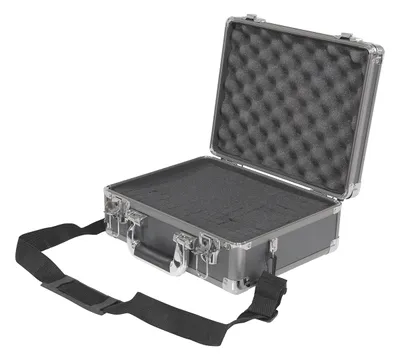 Vestil CASE-1310 aluminum carrying case shown from an alternate angle
