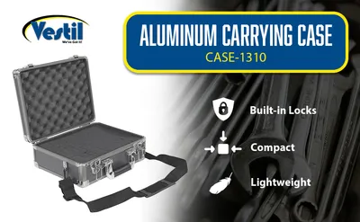 Vestil CASE-1310 aluminum carrying case feature highlights